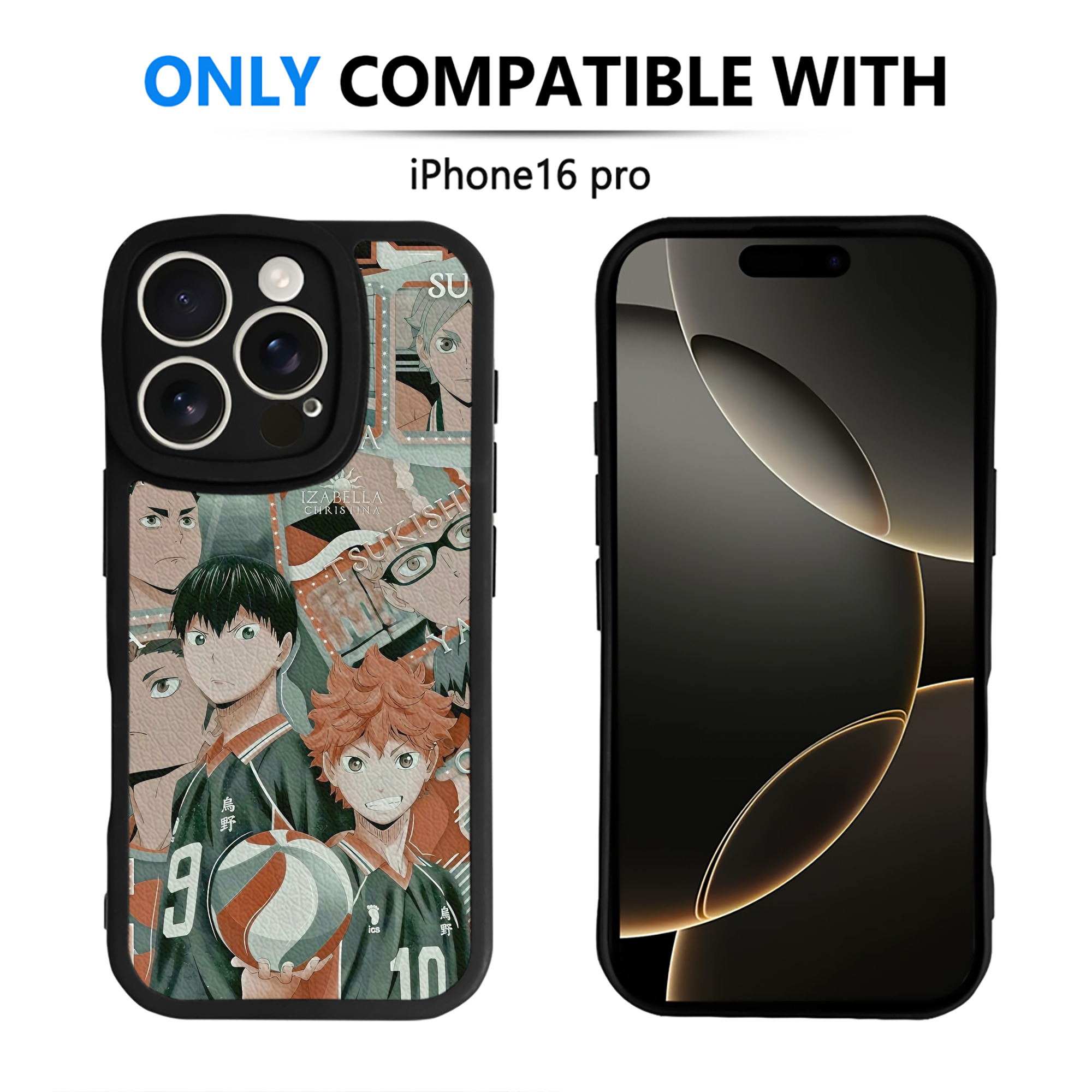 （画像用） ハイキュー!! Haikyu!! 【iPhone 16シリーズ対応】シリコンスマホケース（レザー調） 材質：シリコン